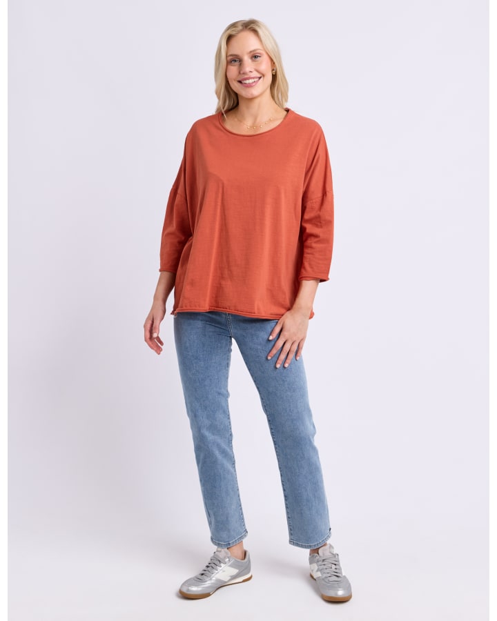 Elm - Anya Long Sleeve Tee -  Earth