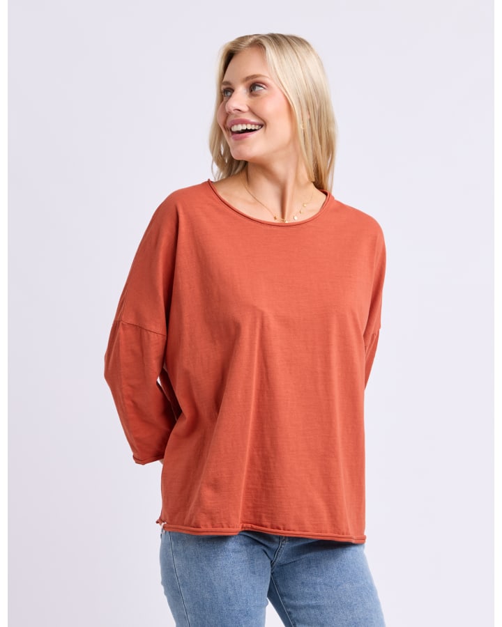 Elm - Anya Long Sleeve Tee -  Earth