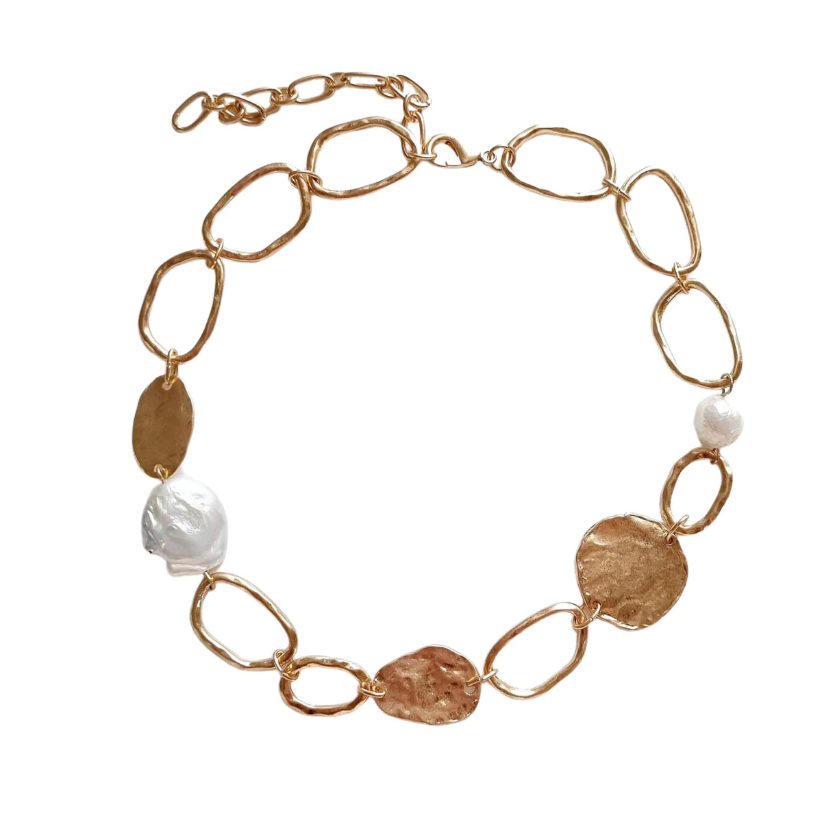 Zoda - Maxime Oversized Necklace - Pearl Gold