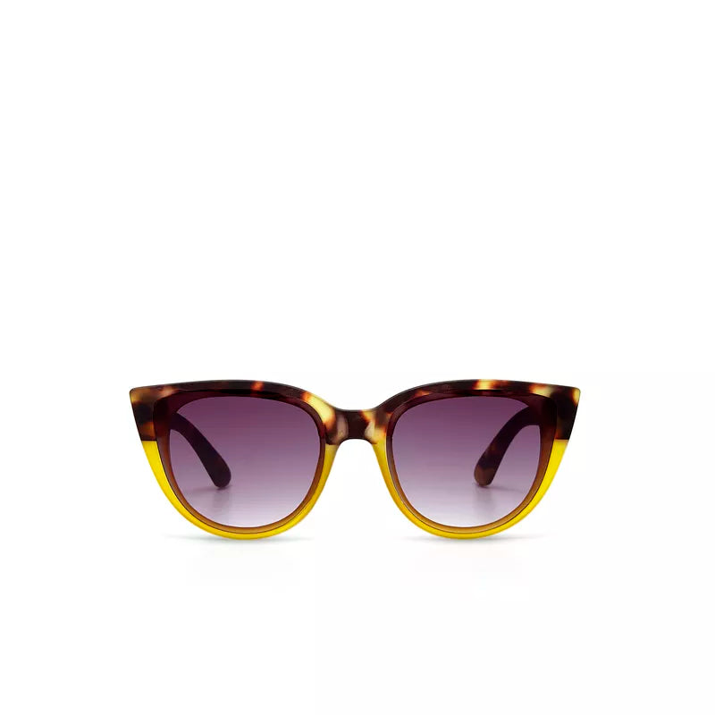 Okkia  - SILVIA Cat Eye Sunglasses - Havana Yellow