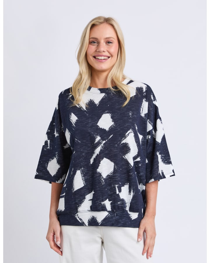 Elm - Klee Sweat - Navy White