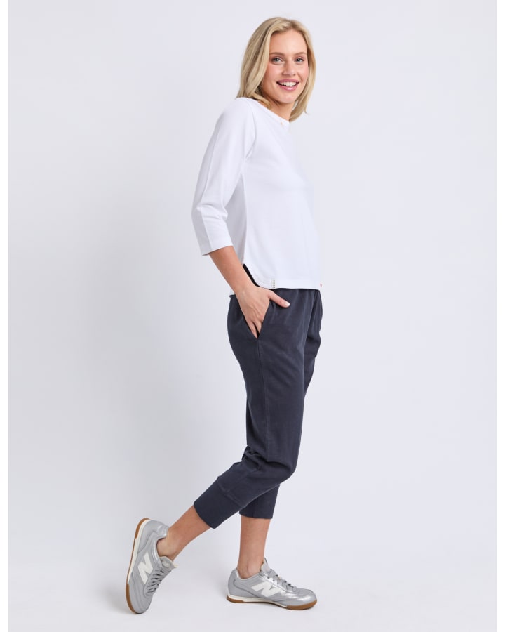 Elm - Eliza Boat Neck Tee - White