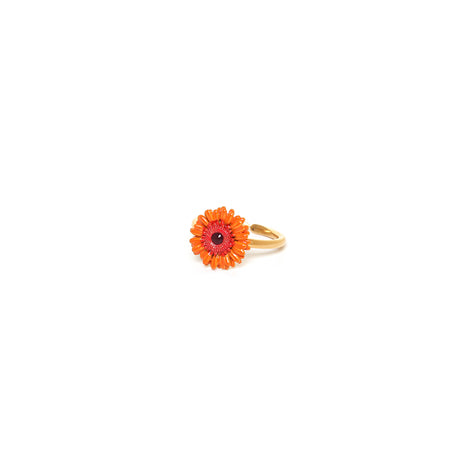 Franck Herval - RUBY gerbera ring flower - Orange