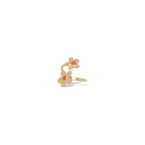 Franck Herval - ROSALIE golden flower duo ring