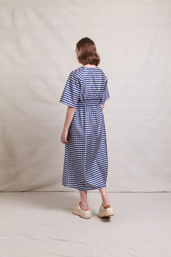 Neris - Absolute Pitch Dress - Marine Check