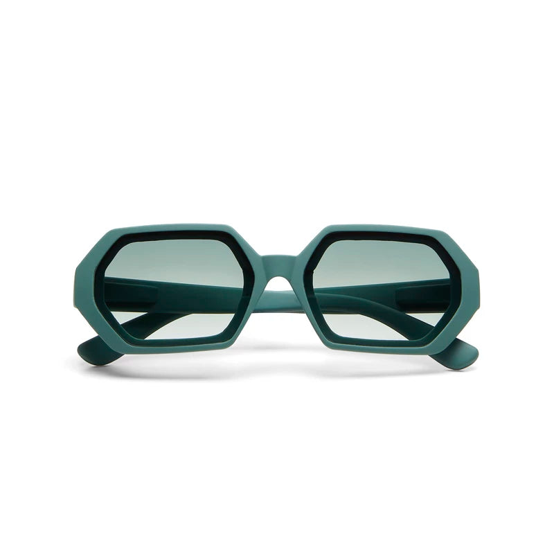 Okkia - ANDREA Hexagon Sunglasses - Green