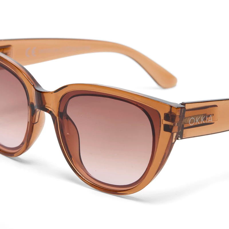 Okkia  - SILVIA Cat Eye Sunglasses - Brown