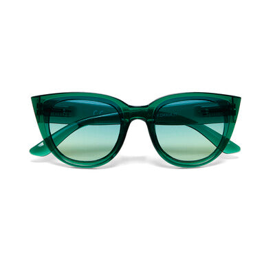 Okkia  - SILVIA Cat Eye Sunglasses - Translucent Green