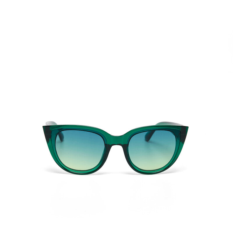 Okkia  - SILVIA Cat Eye Sunglasses - Translucent Green