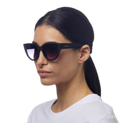 Okkia  - SILVIA Cat Eye Sunglasses - BLACK