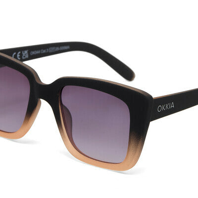Okkia  - ELBA Sunglasses - Black Shaded Rose