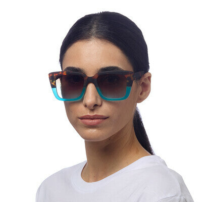 Okkia  - ELBA Sunglasses - Havana and blue