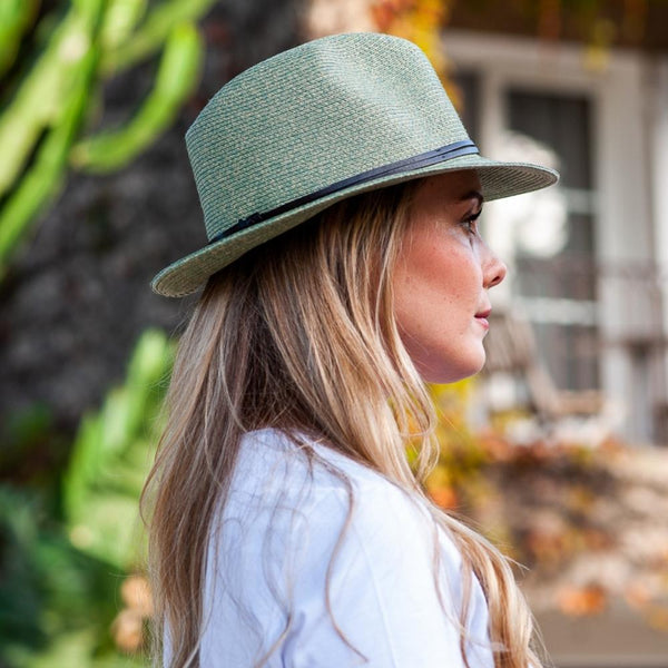 Borsalino hat leather strap - Almond