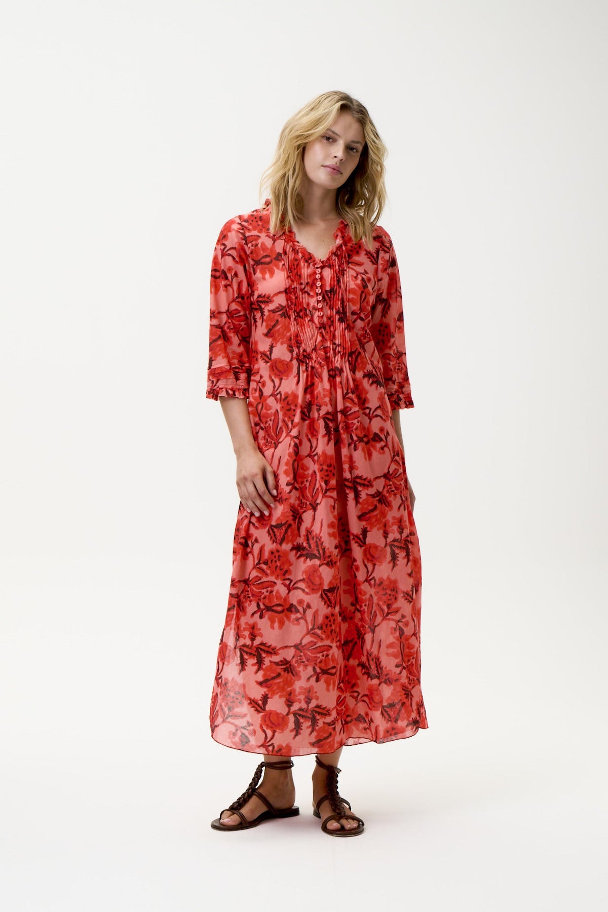One Season - Long Poppy Ibiza Cotton - Coral