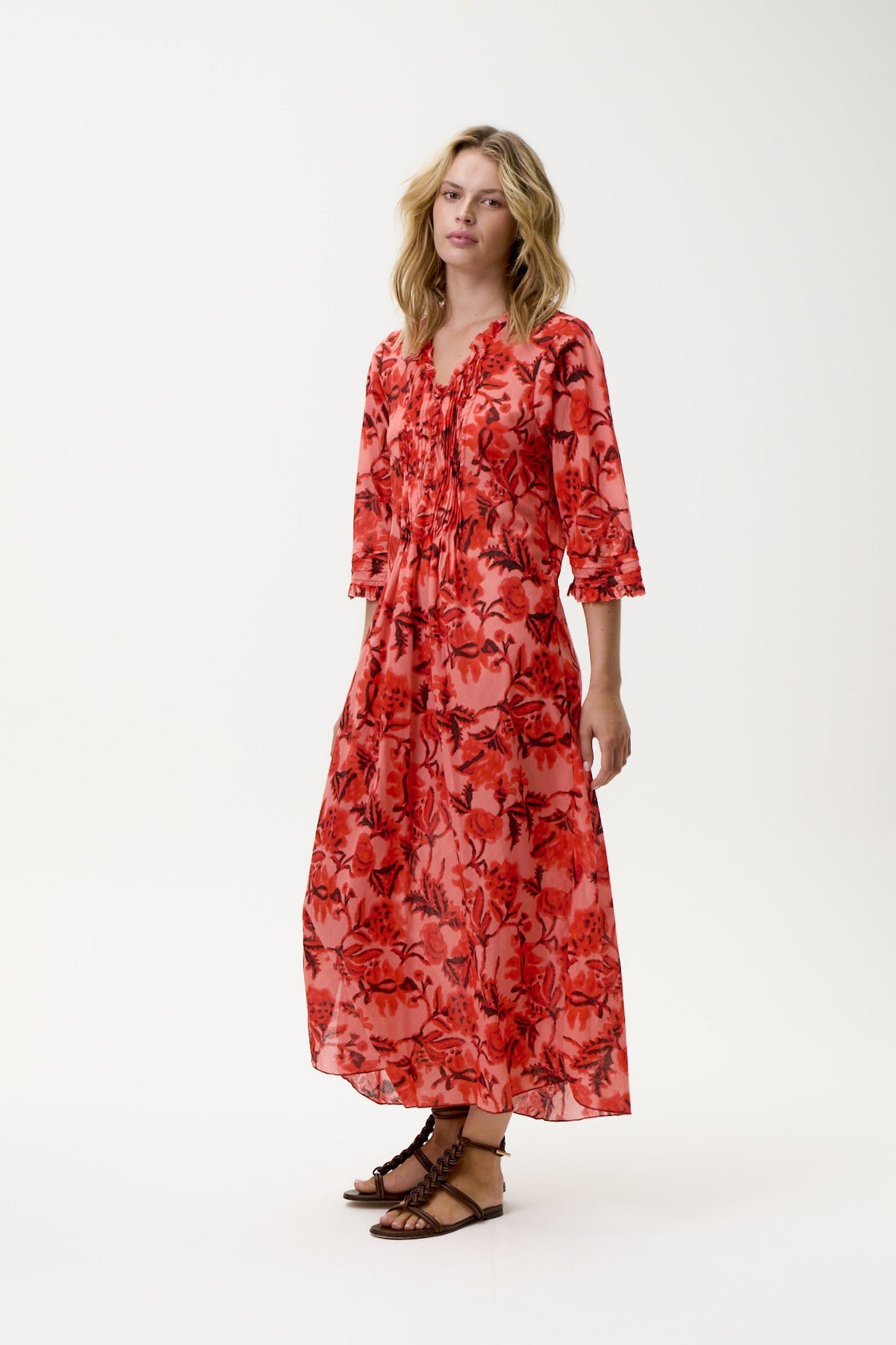 One Season - Long Poppy Ibiza Cotton - Coral