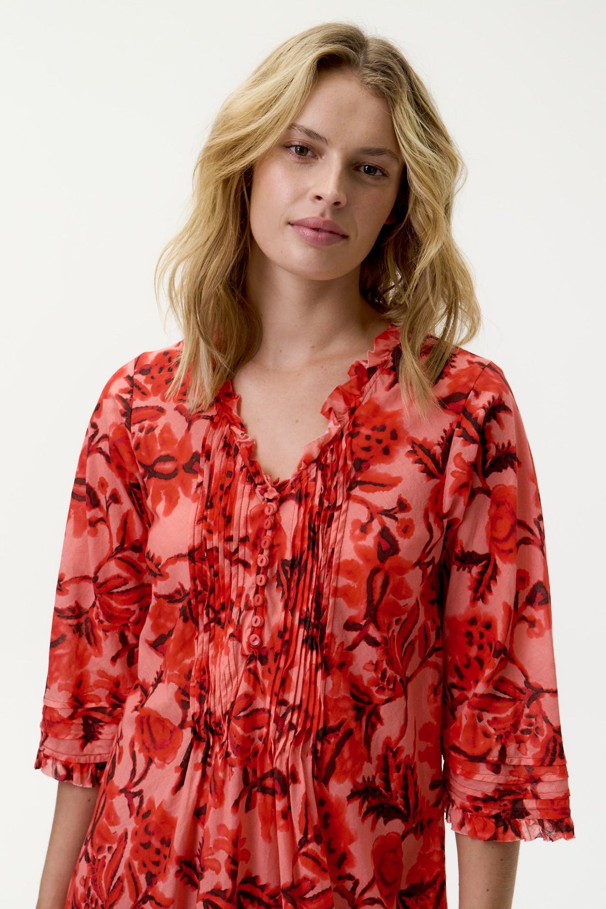 One Season - Long Poppy Ibiza Cotton - Coral