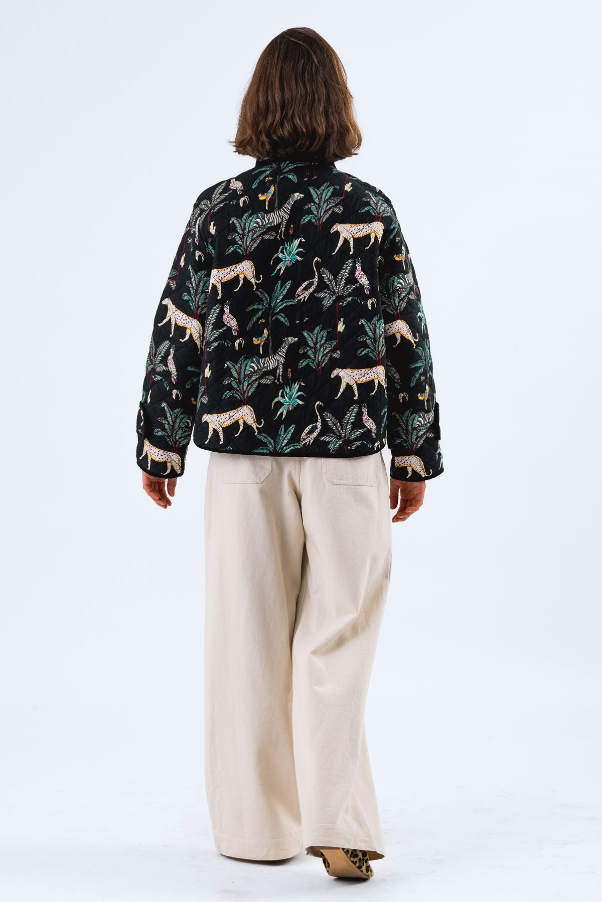 Lollys - ViolaLL Quilted Jacket LS - Leopard Print