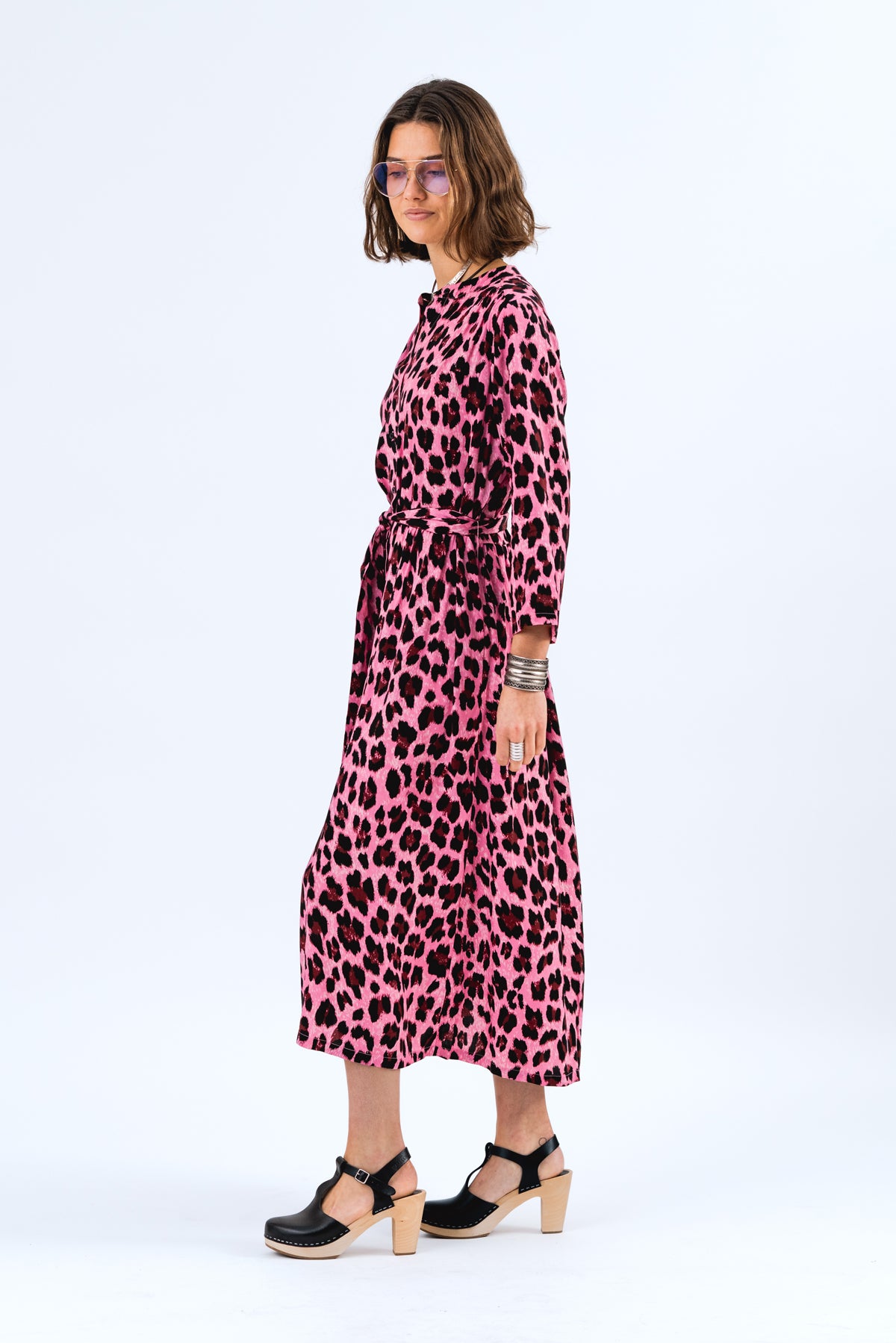 Lollys - HarperLL Maxi Dress 3/4 - Neon Pink