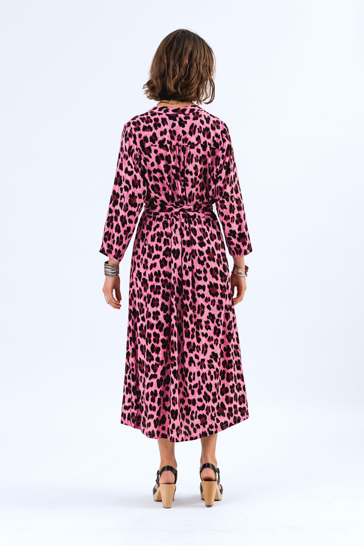 Lollys - HarperLL Maxi Dress 3/4 - Neon Pink