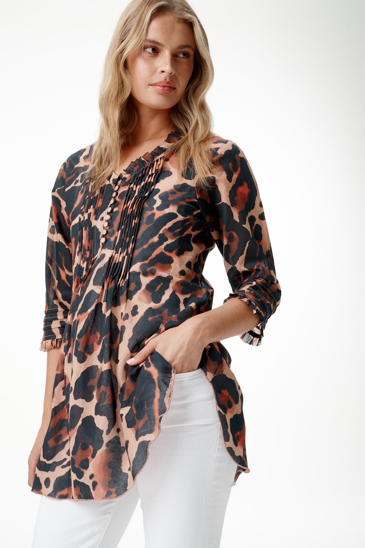 One Season - Poppy Top - Leopard
