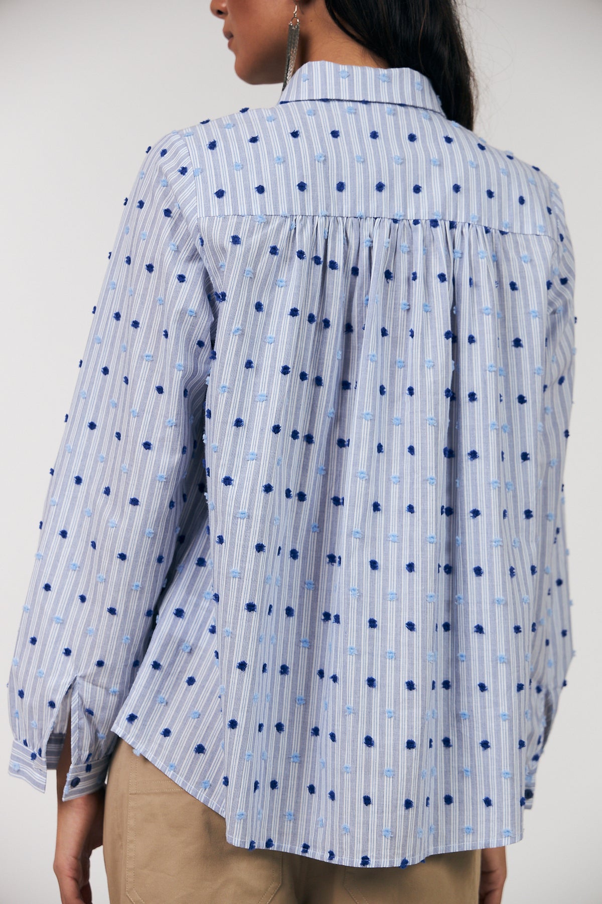 Lollys Laundry -LariLL Shirt - Dark Blue Dots