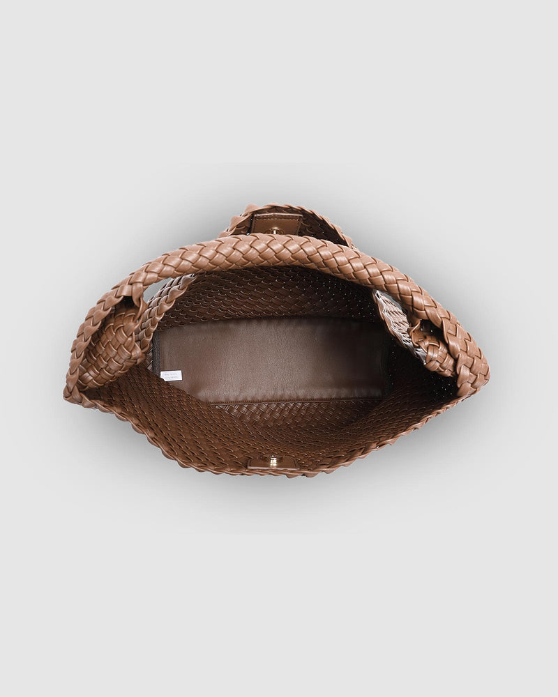 Louenhide - Gabby Woven Shoulder Bag - Chocolate