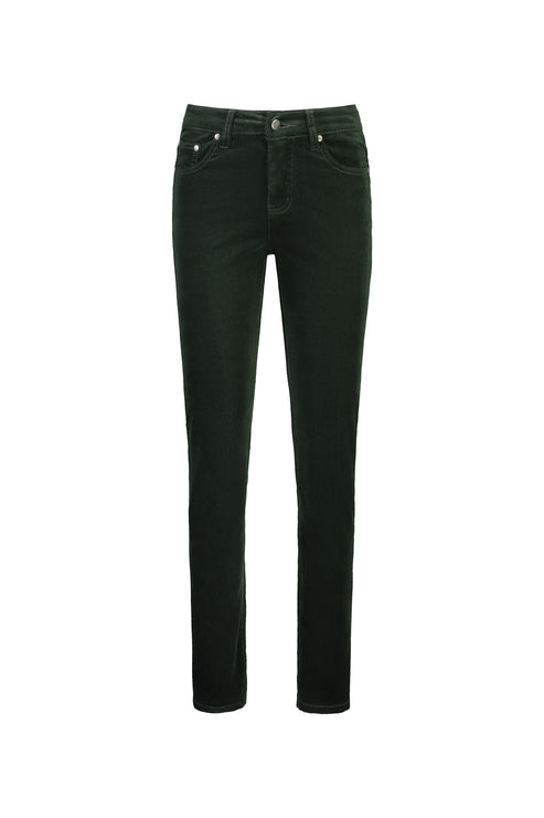 Vassalli - Jean Style Straight Leg Cord Pant - Forest