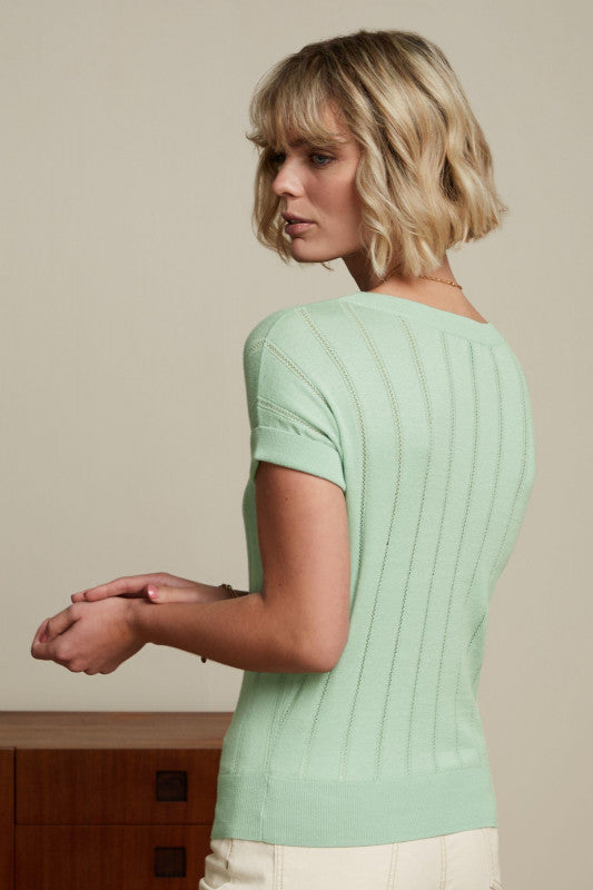 King Louie - Boatneck Top Orchid - Foam Green
