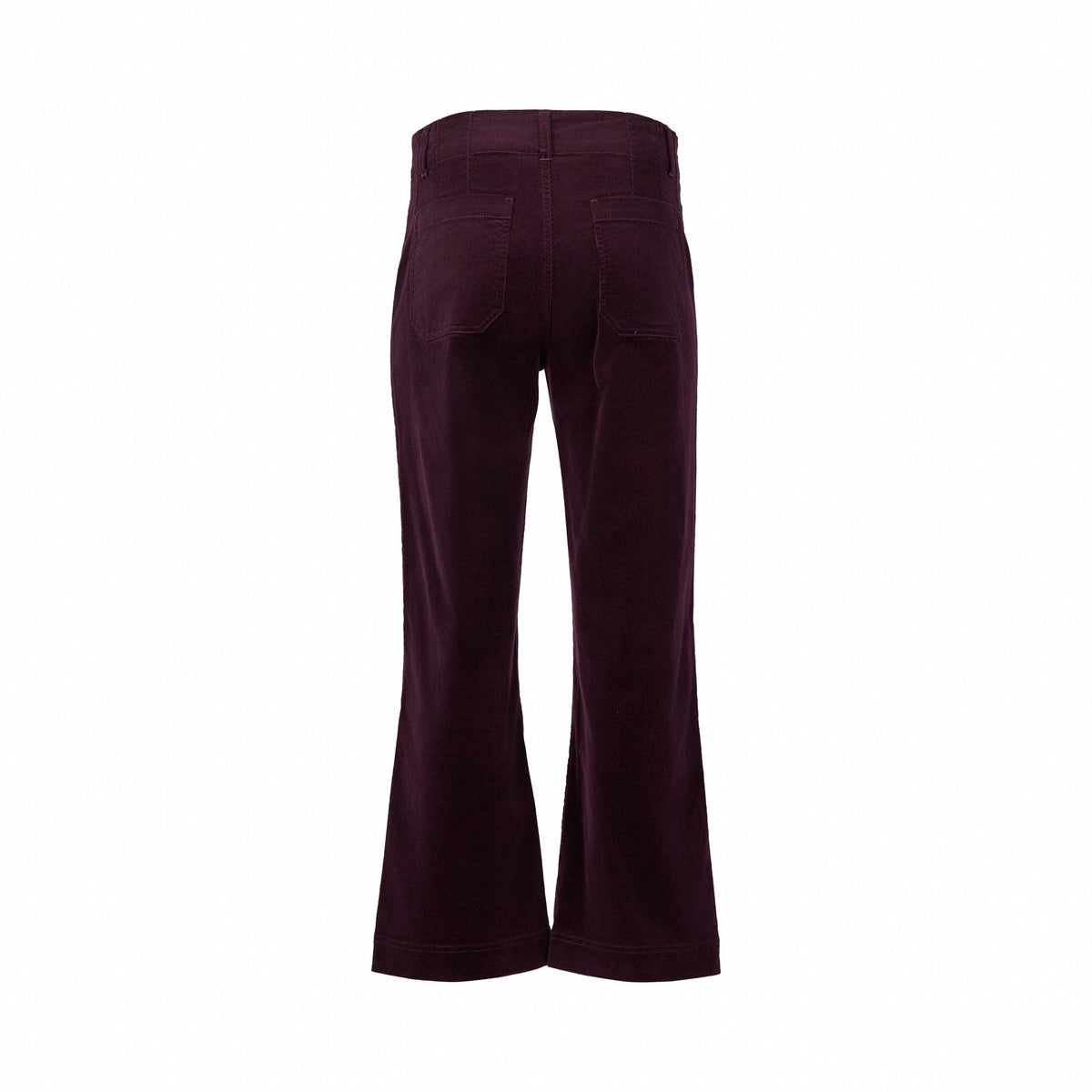 Vassalli -  Wide Leg Ankle Grazer Pant - Mulberry