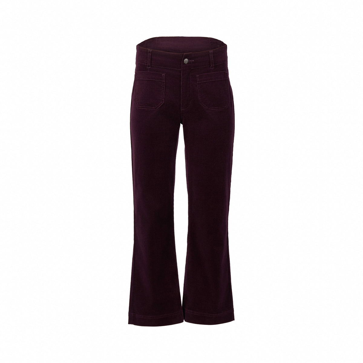 Vassalli -  Wide Leg Ankle Grazer Pant - Mulberry