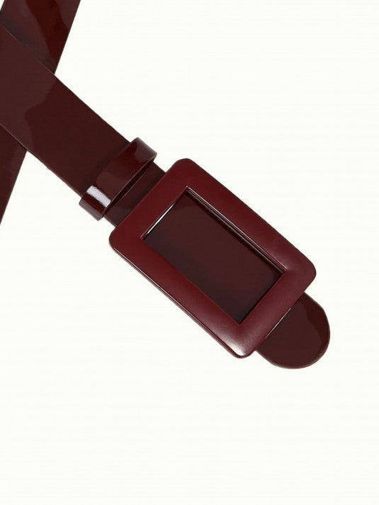 King Louie -  Patent Leather Belt - Cabernet Red