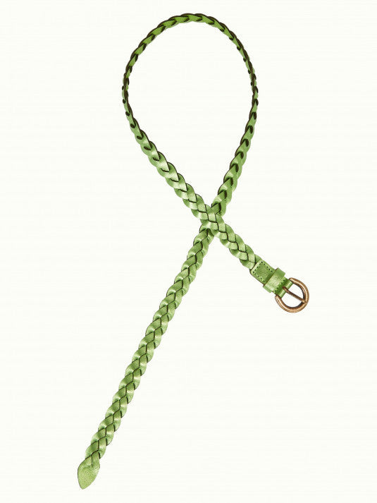 King Louie - Shiny Braided Belt - Green