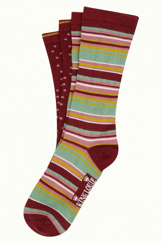 King Louie -  Gift Box Socks - Quentin Cab Red