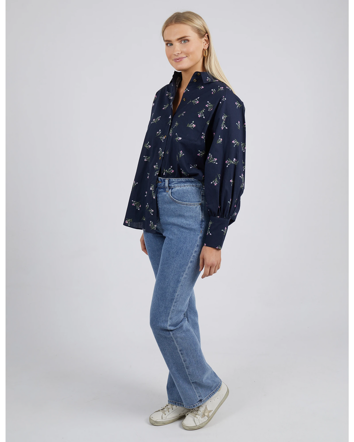 Elm - Jolie Floral Shirt - Navy