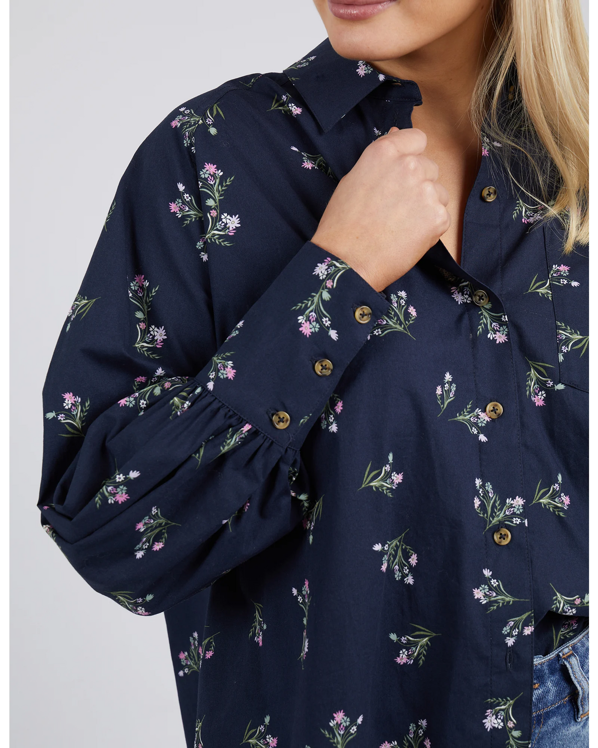 Elm - Jolie Floral Shirt - Navy
