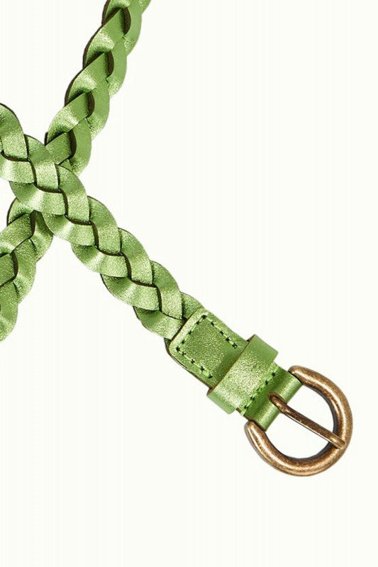 King Louie - Shiny Braided Belt - Green