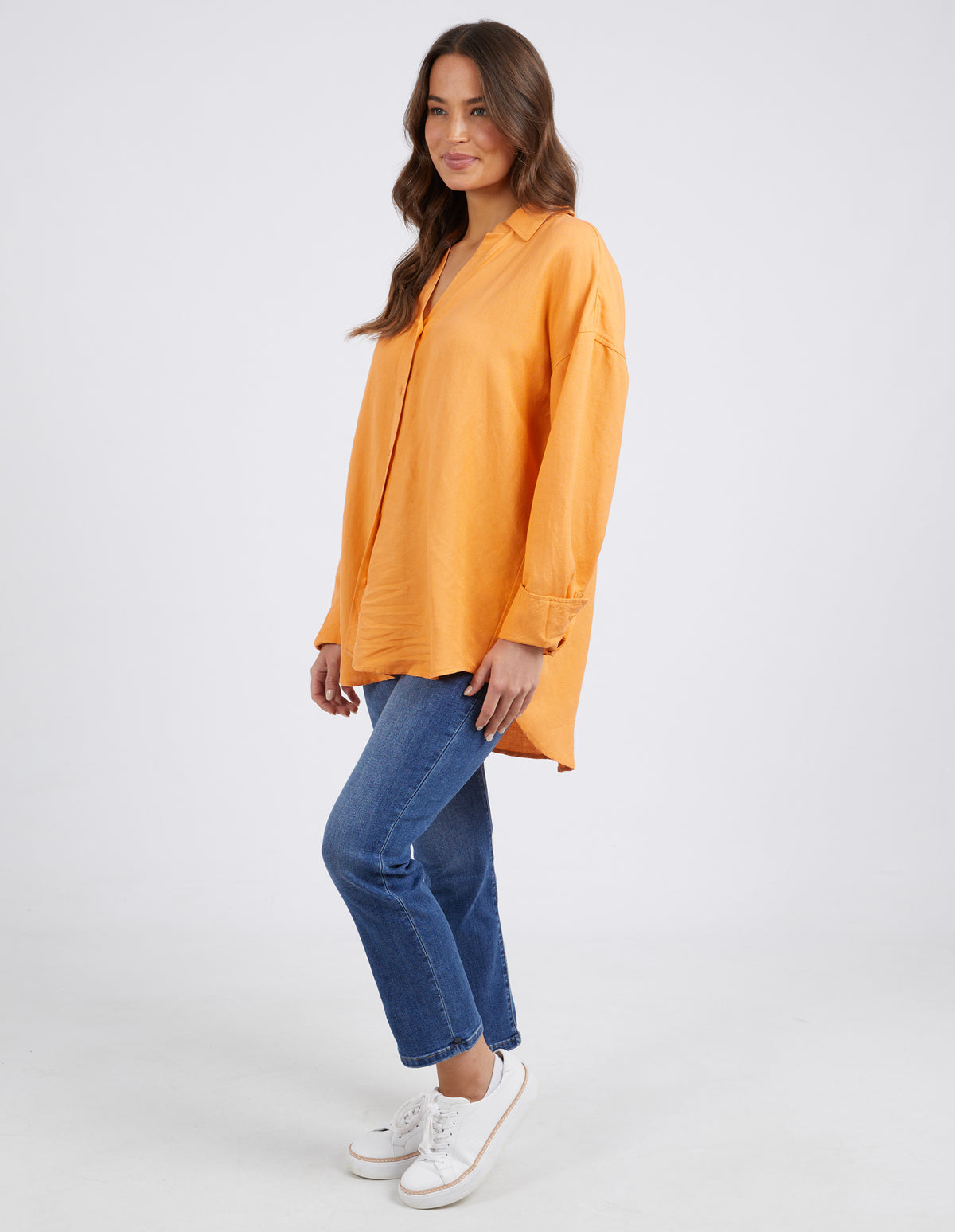 Elm - Cordelia Linen Shirt - Orange