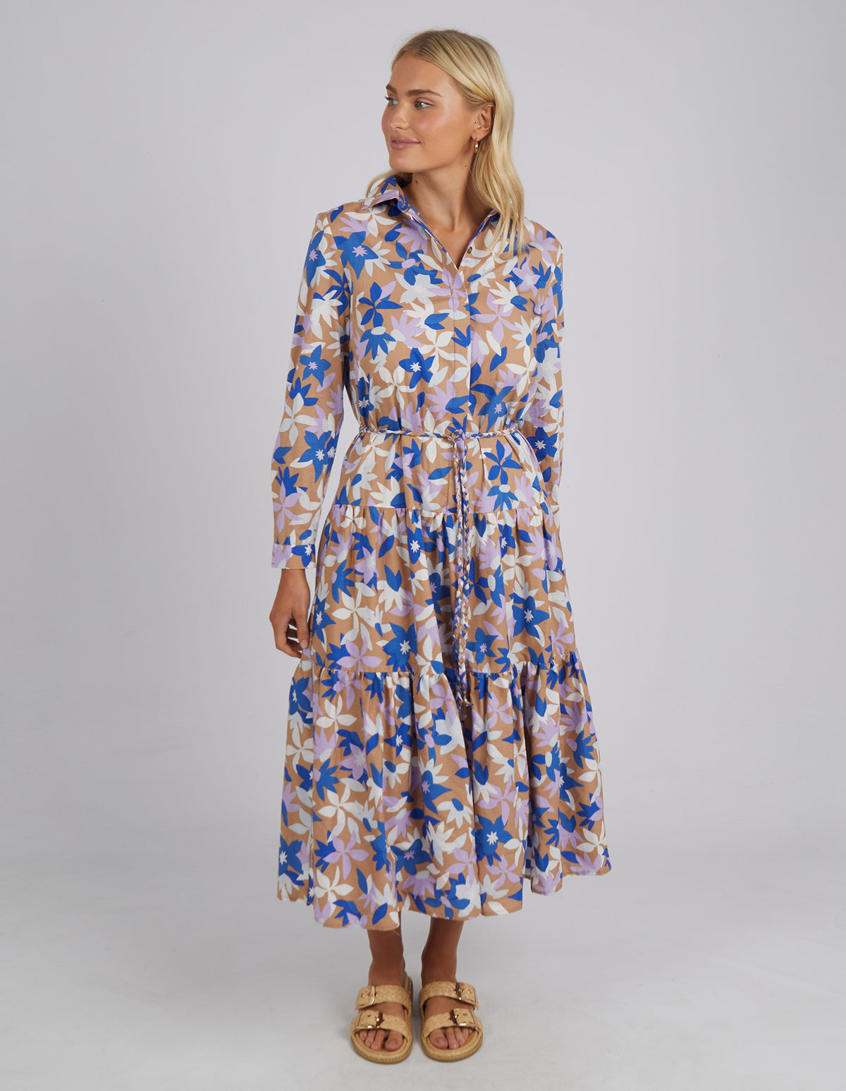 Elm - Marguerite Shirt Dress - Sky Mocha