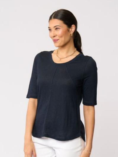 Foil  - Glowing Places Top - True Navy