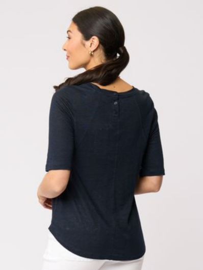 Foil  - Glowing Places Top - True Navy