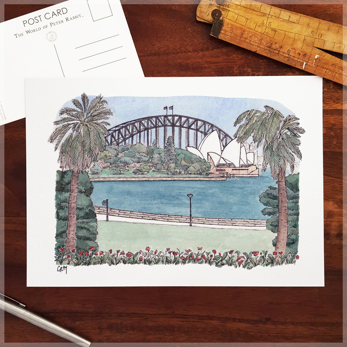 Erlenmeyer Art Card -  Sydney&#39;s Royal Botanic Gardens