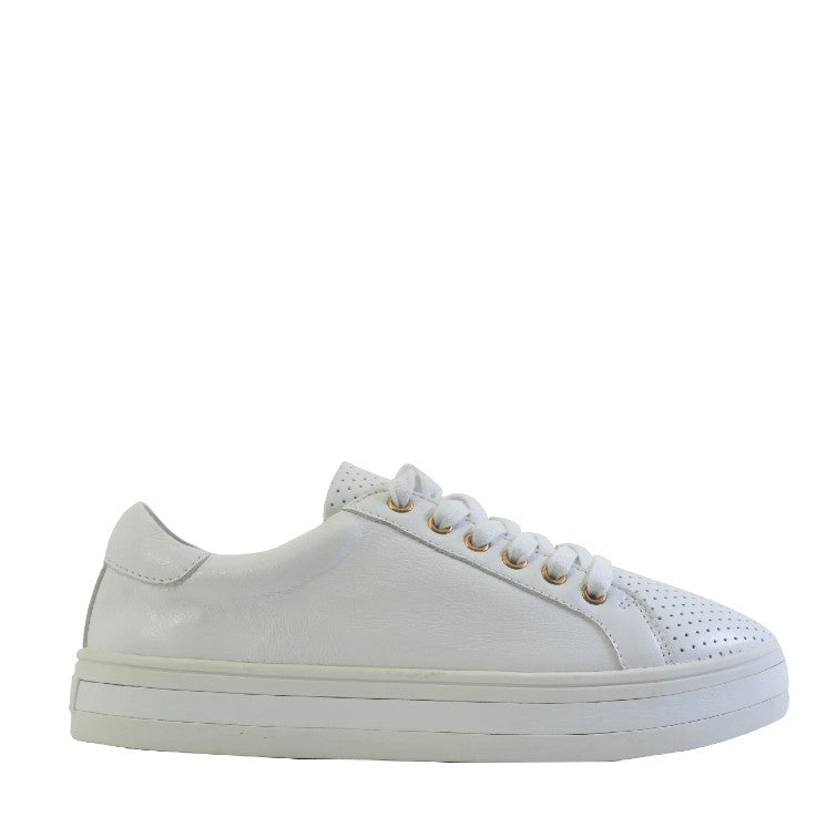 Alfie &amp; Evie -  Paradise Leather Sneaker - White