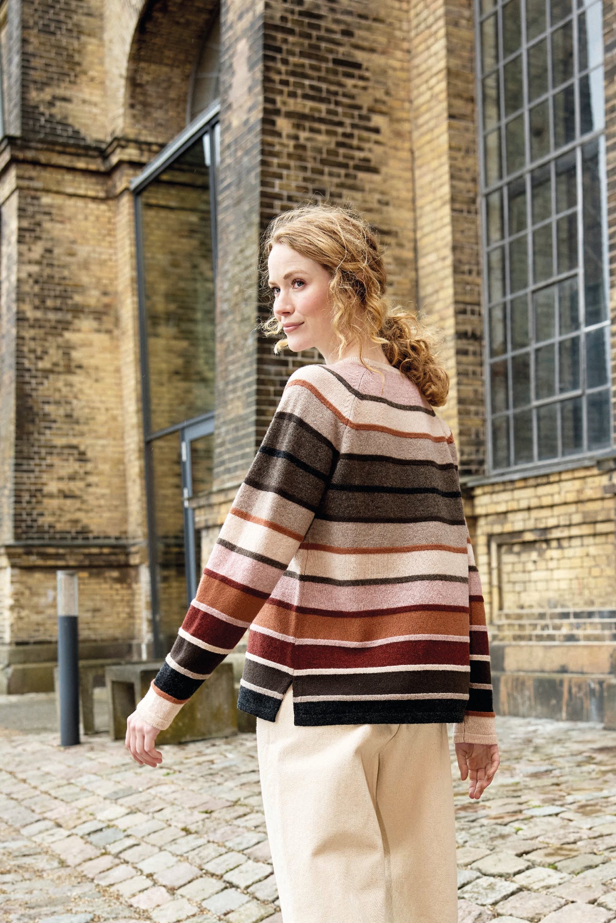 Mansted - Aline Lamb Stripe Crew - Grey