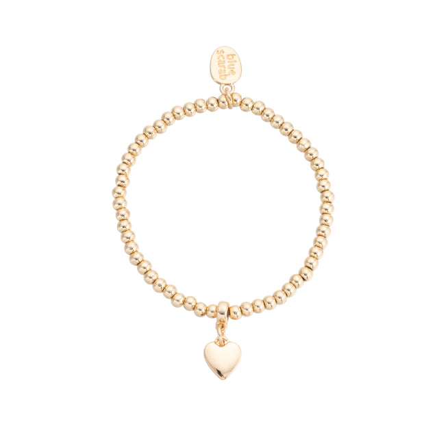 LOTUS  Heart and Ball Bracelet - Gold