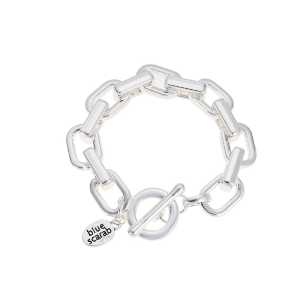 LOTUS - Square Chain Bracelet - Silver