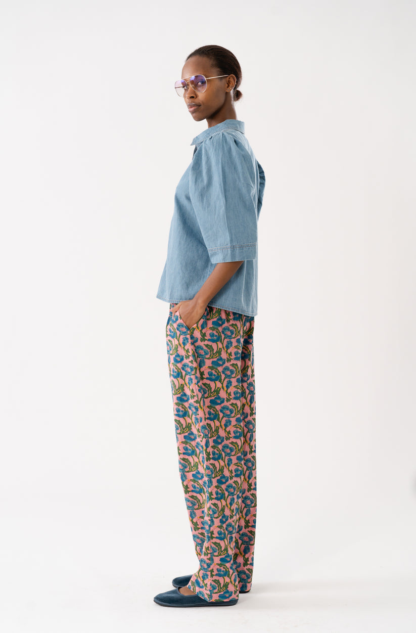 Lollys -  BillLL Pant - Pink Blue Floral