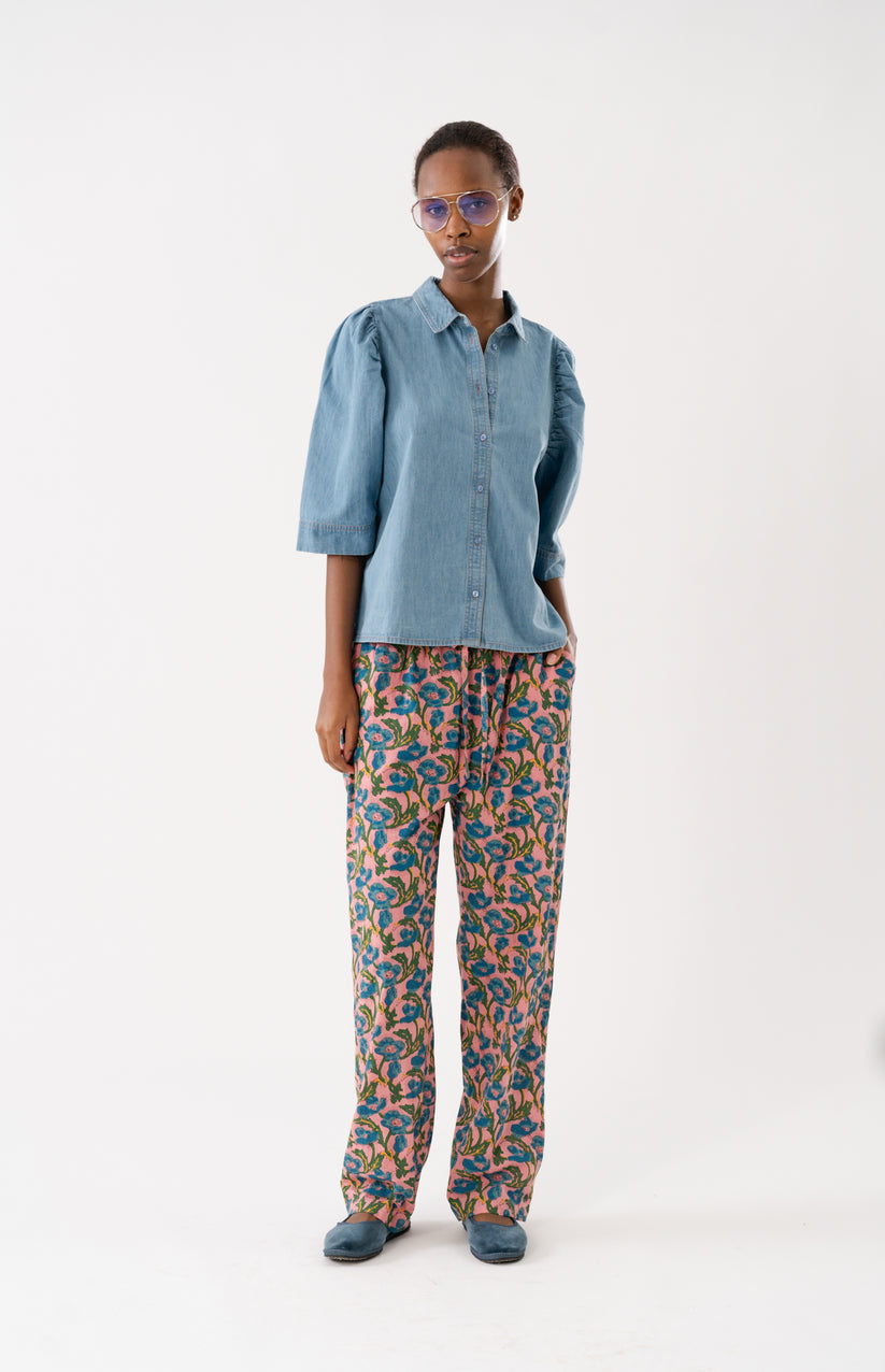 Lollys -  BillLL Pant - Pink Blue Floral