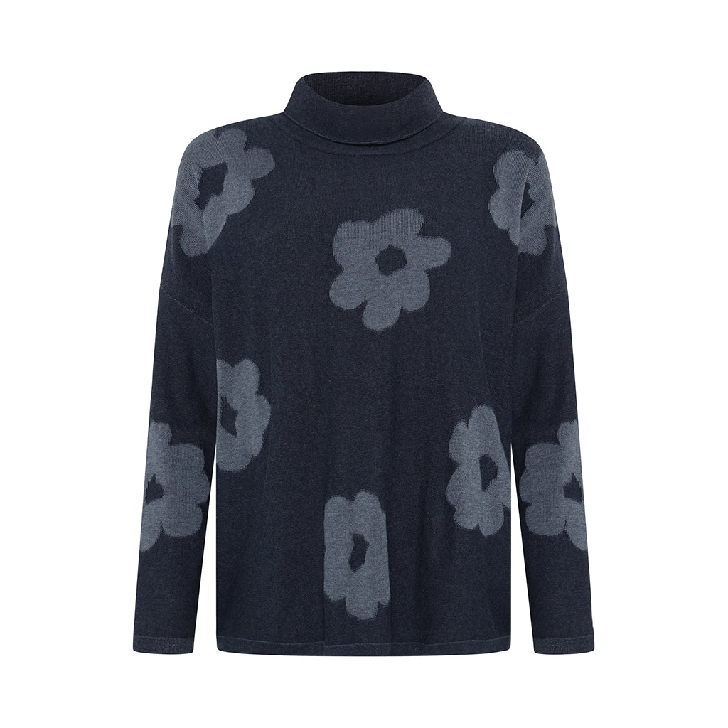 Mansted - Bloom Eco Cowl Neck - Navy