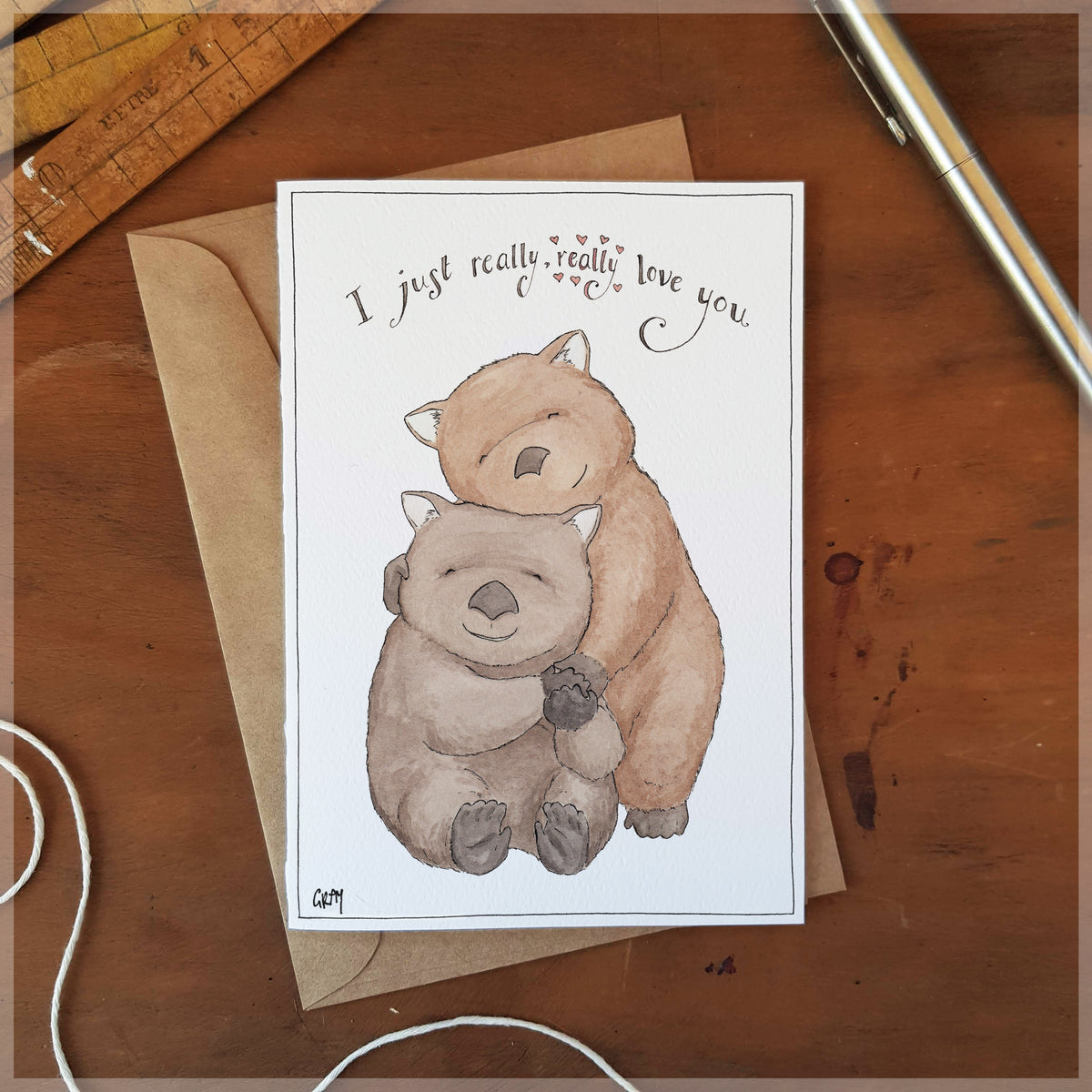 Erlenmeyer Art Card - Really, Really Love You