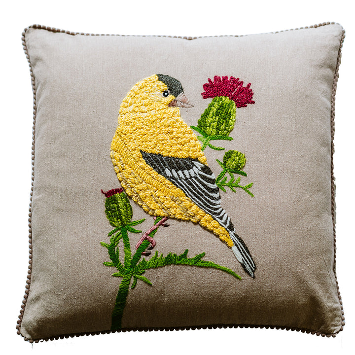 Ruby Star - Birdlife Cushion  - Yellow